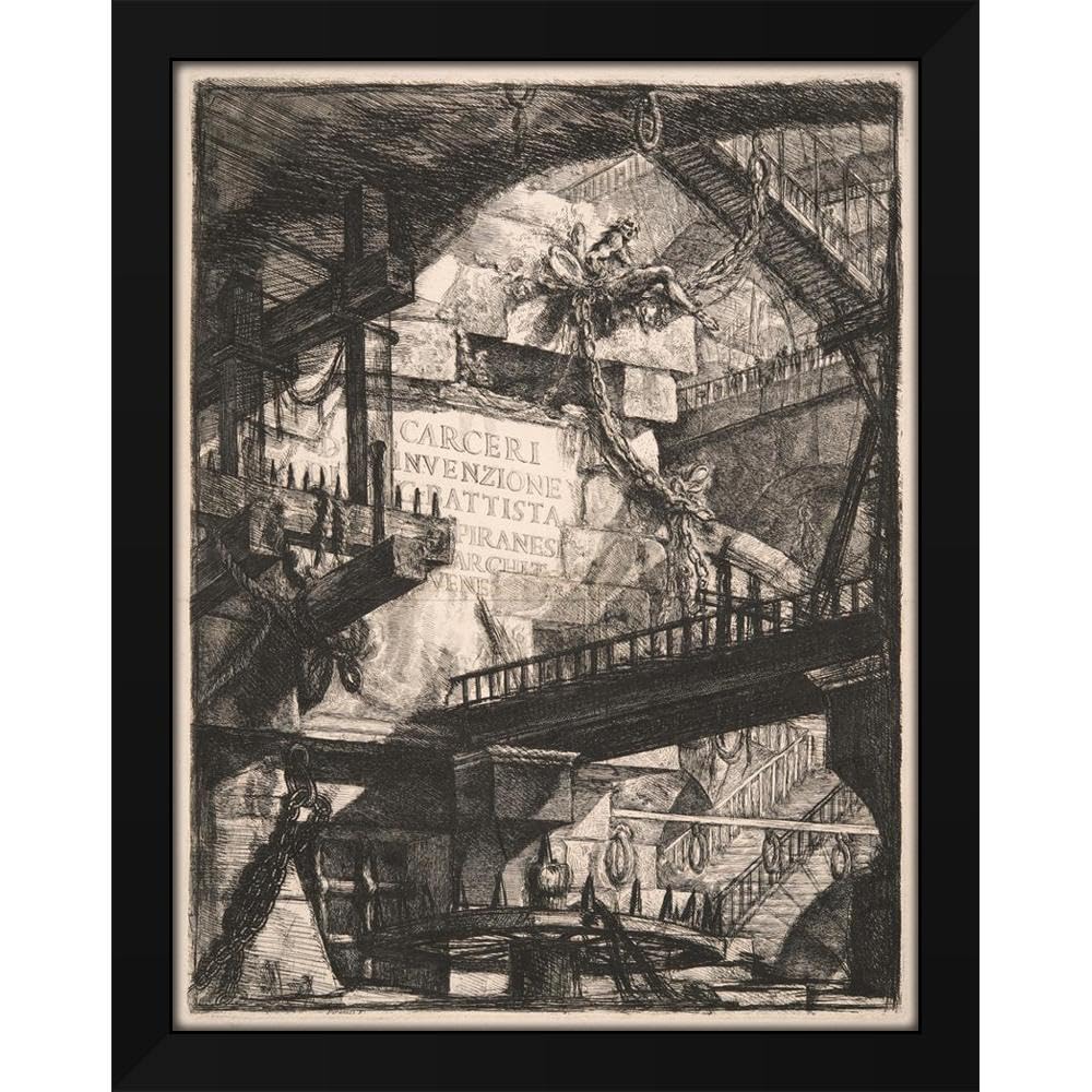 Amazon.com: Giovanni Battista Piranesi 19x24 Black Modern Framed